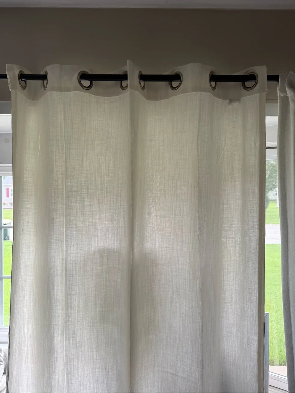 Threshold Cream Grommet Light-Filtering Curtain Panels